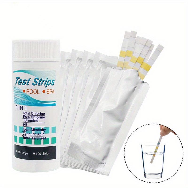 Ph Strip Test - 6-in-1 Pool & Spa Water Test