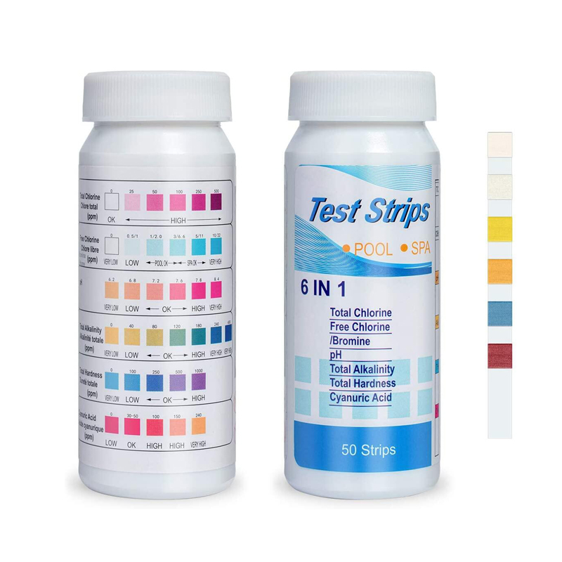 6 In 1 Chlorine PH Test Strips - Ph Strip Test recension och pris