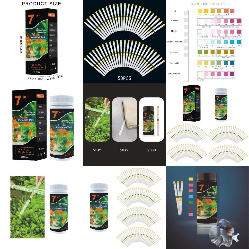 New 7 in 1 Aquarium Swimming P - Ph Strip Test recension och pris