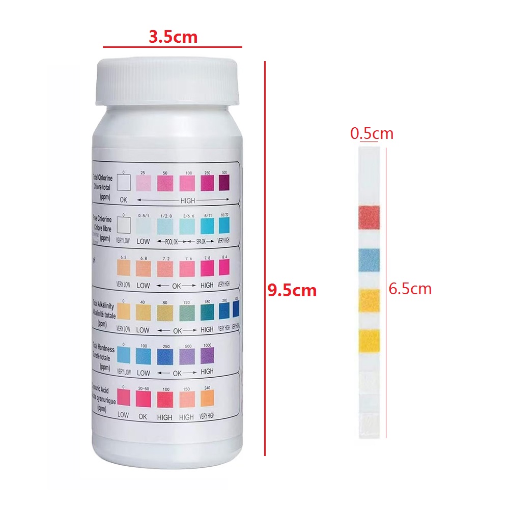50pcs/Bottle Multipurpose 6 in - Ph Strip Test recension och pris
