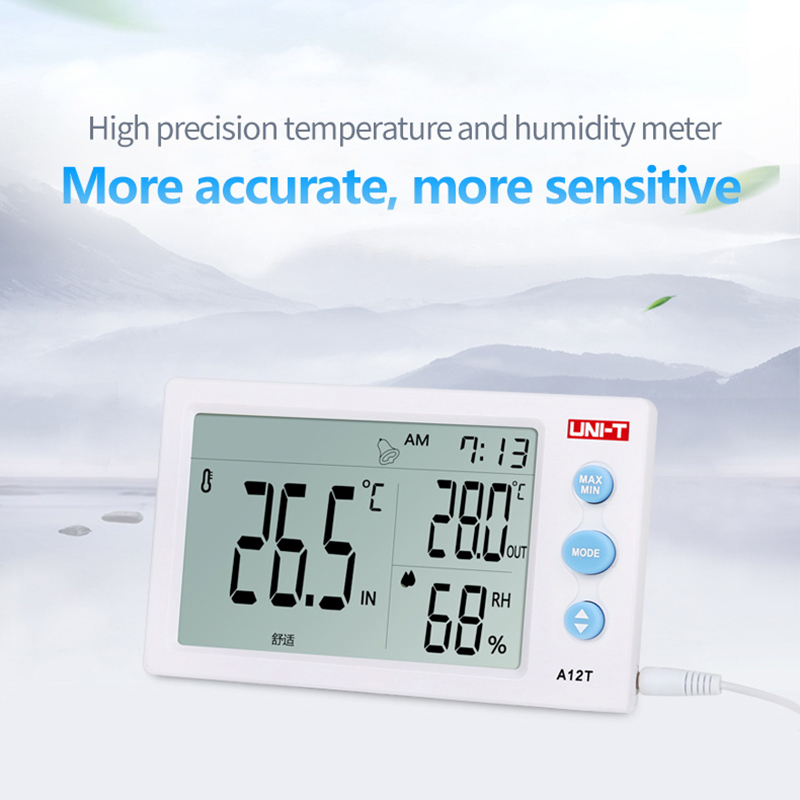 UNI-T A12T Digital LCD Thermom - Weather Station Indoor recension och pris