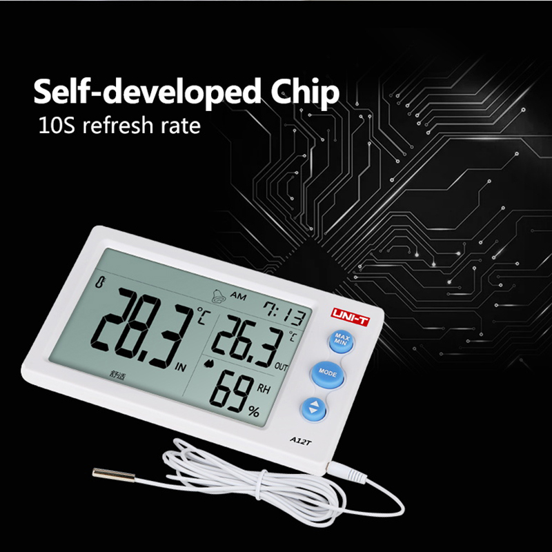 UNI-T A12T Digital LCD Thermom - Weather Station Indoor recension och pris