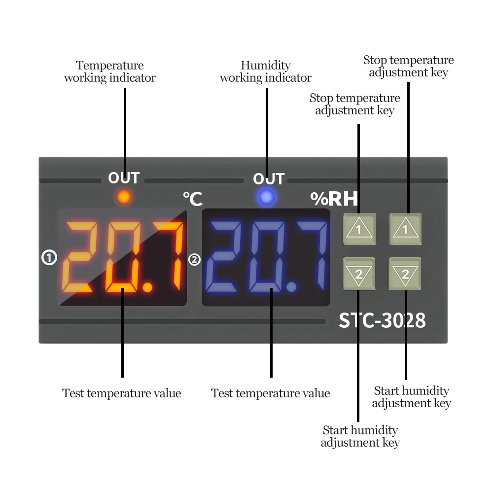 STC-3028 STC-1000 Temperature  - Weather Station Indoor recension och pris