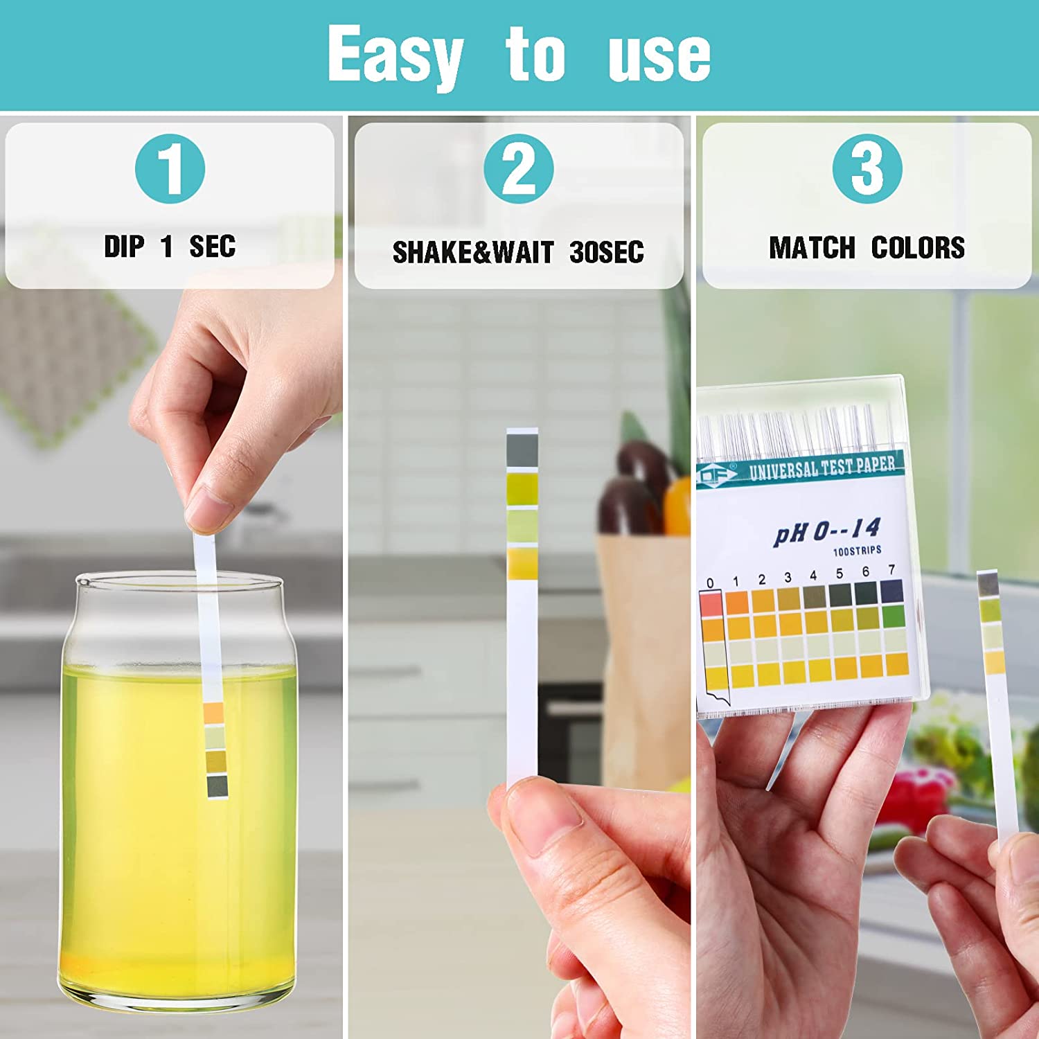 100 Strips 0-14 PH Alkaline Ac - Ph Strip Test recension och pris