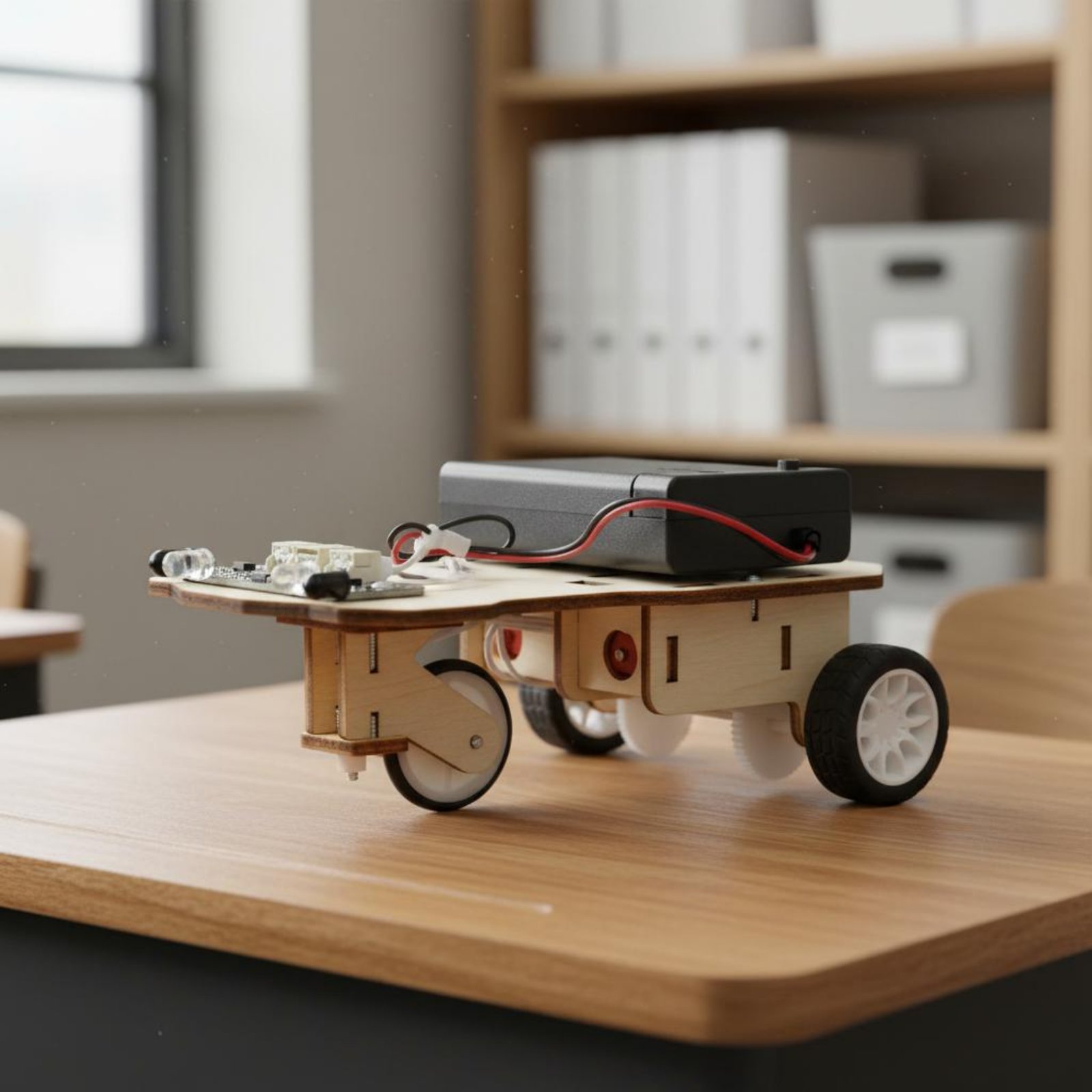 Wooden Intelligent Vehicle Kit - Science Robot recension och pris
